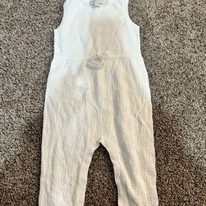 Barefoot Dreams Cream Sleeveless Jumpsuit